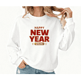 thumbnail image 1 of 2026 Happy New Year Theme Red Gold Graphic Tee T Shirt Top Versatile All-Occasion Tee Round-neck long-sleeved white S-3XL, 1 of 5