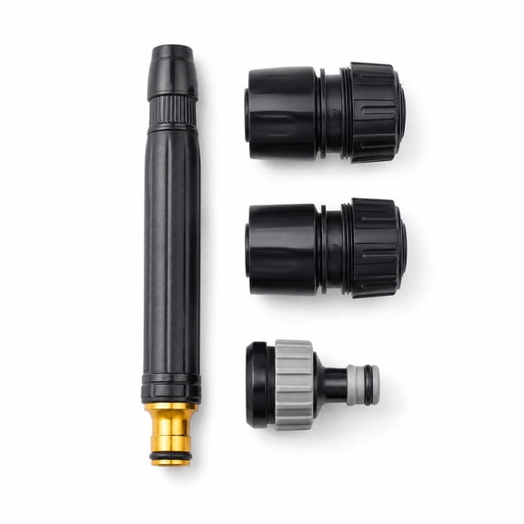 2026 Heavy Duty High Pressure Hose Nozzle, 8X Booster Car Wash Water Gun with Adjustable Spray (Jet/Mist/Shower), Copper Alloy, Tool-Free Setup – for Garden, Lawn, Plant Watering (1)