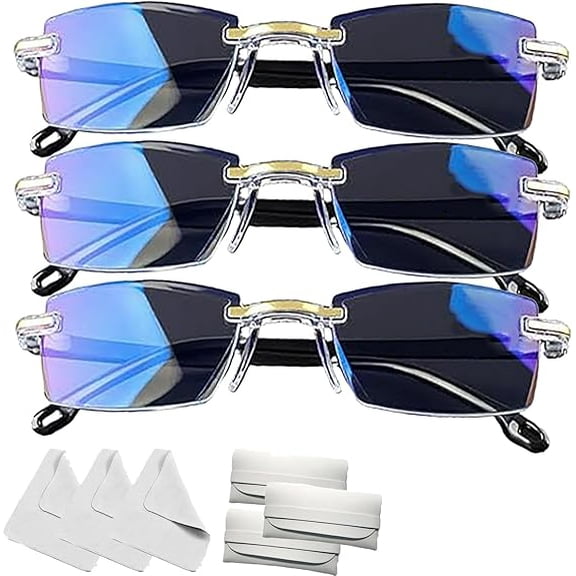 2026 High Hardness Anti Blue Light Intelligent Dual Focus Glasses,Self Adjusting Glasses for Women Men