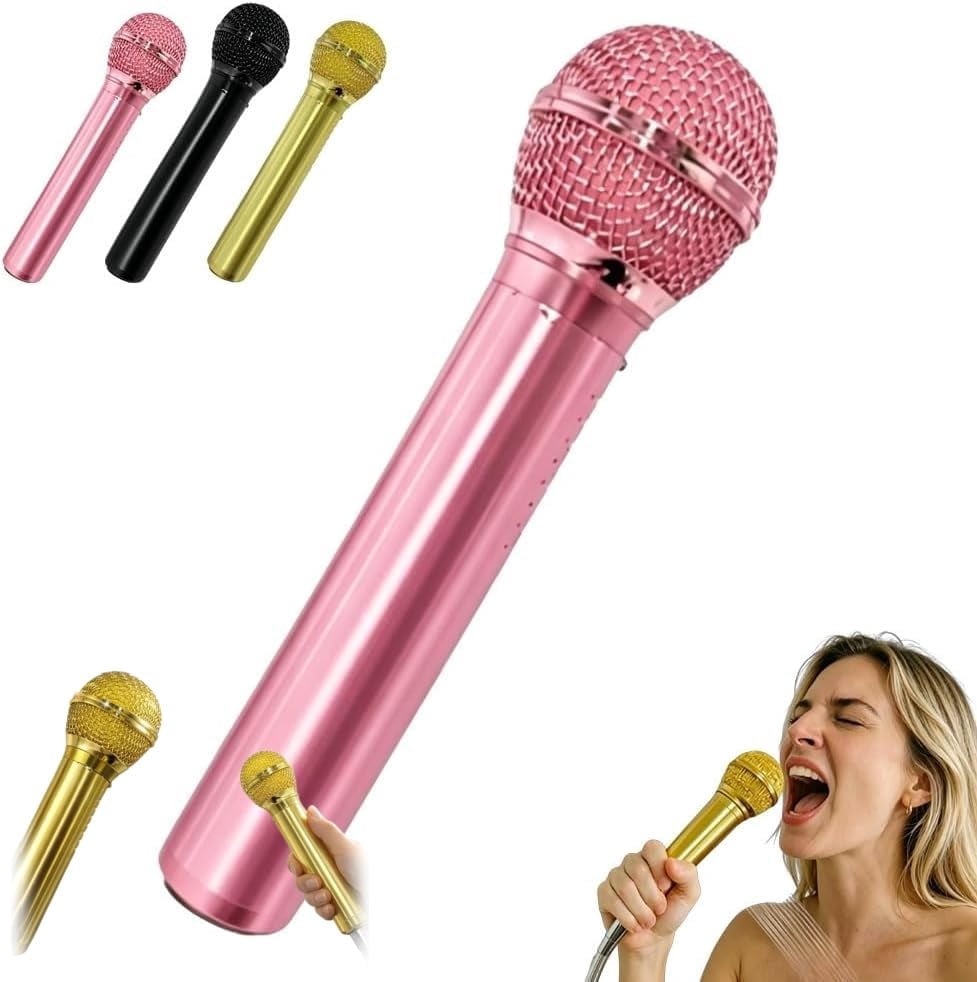 2026 High-Pressure Microphone Shower Head, Microphone-Shaped Creative Showerhead, Handheld Vintage Detachable Rain Flow, Easy Installation, Water Saving Design, Fun Bath Accessory