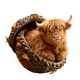 thumbnail image 1 of 2026 Highland Cow Acorn Ornaments, 2D Flat Acrylic Cartoon Cow Hanging Decor, 1 PCS Cute Animal Christmas Tree Ornaments for Holiday Home Party Decorations-A, 1 of 4