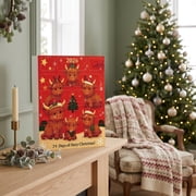 2026 Highland Cow Advent Calendar for Christmas, 24 Days Countdown Calendar, 2D Acrylic Cute Hanging Cow Ornaments Set for Xmas Tree Decor & Family Friend Gift