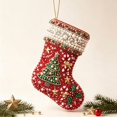 thumbnail image 1 of 2026 Holiday 3.15 inches Christmas Stocking Christmas Mica Ornament, Shimmering Acrylic Tree Hanging Ornament with Complete Hanging Strings, 1 of 8
