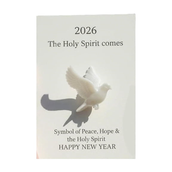 2026 Holy Card Greeting Card, Religious Gift with Lifelike Relief, Versatile for Year Wishes, Baptisms, and Special Events, Convey Blessings and Love
