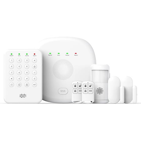 2026 Home Security System, 7-Piece Wireless Smart Alarm System Kit with Instant App Alerts & WiFi+GSM/4G,Mobile App Control,Door/Window Sensors,Remote,Motion Detectors,Compatible with Alexa