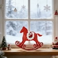 thumbnail image 1 of 2026 Horse Decorative Hanging Ornament, Christmas Rocking Horse Figurine, Festive Home Decoration for Christmas Tree & Mantel Display, Red, 1pc, 1 of 6