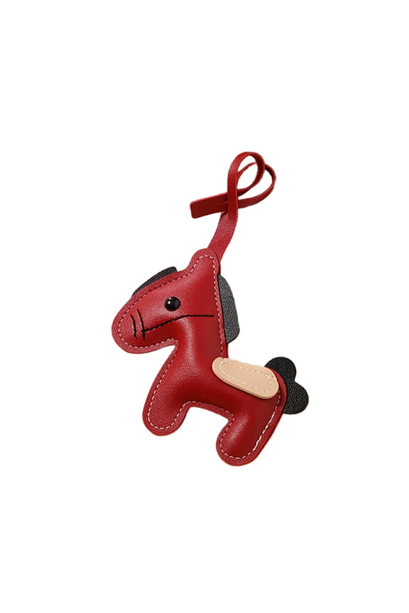 2026 Horse Detail Keychain For Keys Bags Car Decoration Soft PU Leather Keyring Fashionable Accessory Gift