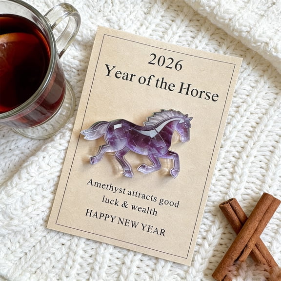 2026 Horse Flat Planar Decoration, Modern and Minimalist Style Design for Wall or Tabletop Display, Inspirational Gift and Accent Piece for Enhancing Living Space Ambiance