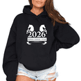 thumbnail image 1 of 2026 Horse Zodiac Year Graphic Tee T-Shirt Print Top Effortless Everyday Tee Hooded long-sleeved Black S-2XL, 1 of 7