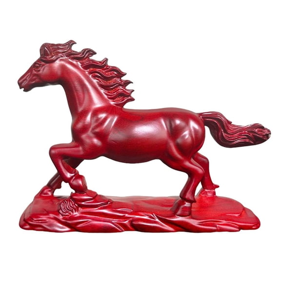 2026 Horses Figurine, Zodiac Sign, Wood Carving, Feng Shui Goods, Good Luck Prayer, for Money Luck Horses, Lucky Goods, Money Luck Goods, New Year, New Year Decoration, Entrance, Moving