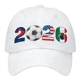 thumbnail image 1 of 2026 Host Soccer Cap - Soft Washed Fabric, Adjustable Fit, Sun Protection, Support Canada USA Mexico Football Fans, 1 of 5