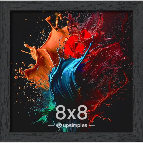 2026 Hot Sale 1 Pack Black 8x8 Square Gallery Photo Frame, Engineered Wood Hanging Picture Frame for Art Photo Display