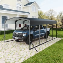 “2026 Hot Sale 12x20FT Heavy Duty Metal Carport – All-Weather Outdoor Garage for Cars/Boats/Tractors | Reinforced Base Parking Shelter (Black)”