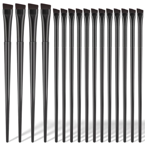 2026 Hot Sale 16Pcs Ultra Thin Angled Eyebrow & Eyeliner Brushes, Fine Brow Tint Applicator Brushes, Multifunctional Eyeshadow Eyebrow Makeup Brush Set