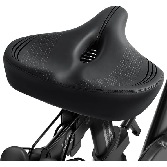 2026 Hot Sale Wide Padded Bike Saddle, Ergonomic Shock Absorption Cushion, Universal Replacement for Exercise Road Bikes, Comfort Seat for Men and Women