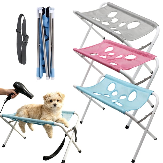 2026 Hot Sales Pet Grooming Hammock with Stand - Stable Stainless Steel Frame & Quick-Dry Mesh, Foldable Wash Station for Small Dogs & Cats, Nail Trimming, Bathing, Brushing Support Sling