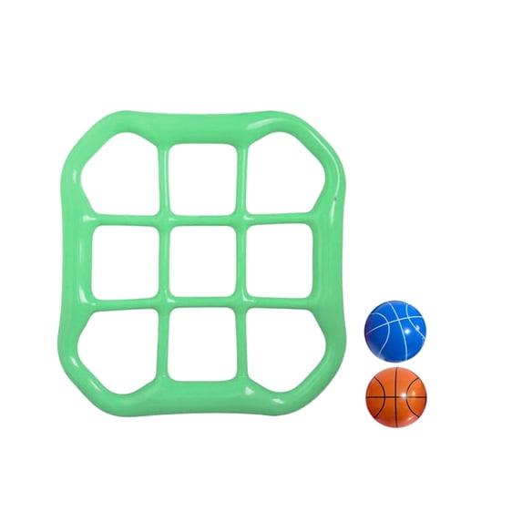 2026 Inflatable Water Tic Tac Toe Toss Toy Pool Floating Game for Adults and Kids Outdoor Summer Party Games Backyard Lawn Interactive Toss Toy with 10 Basketballs