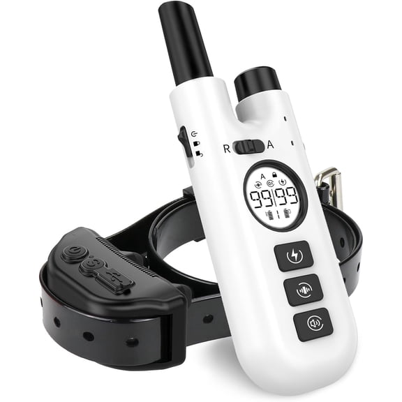 2026 Most Innovative Auto Anti-bark & Remote Training 2-in-1 Bark Collar, Shock/Vibration/Sound 2600Ft Dog Training Collar with 99 Intensity & Security Lock, Rechargeable & Waterproof(White)
