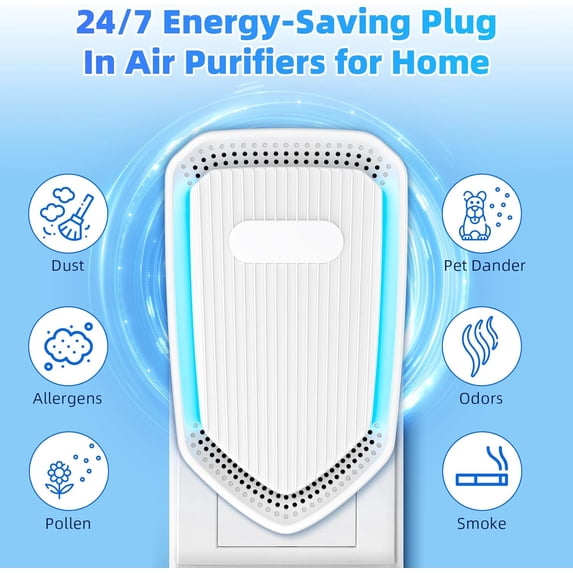 2026 Ionizer Plug In-8Pack Negative Ion Purifiers Quiet Indoor Cleaner for Home Bedroom Office Odor Reducer Pets