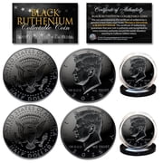 2025 JFK Half Dollars Black Ruthenium P&D Mint Set