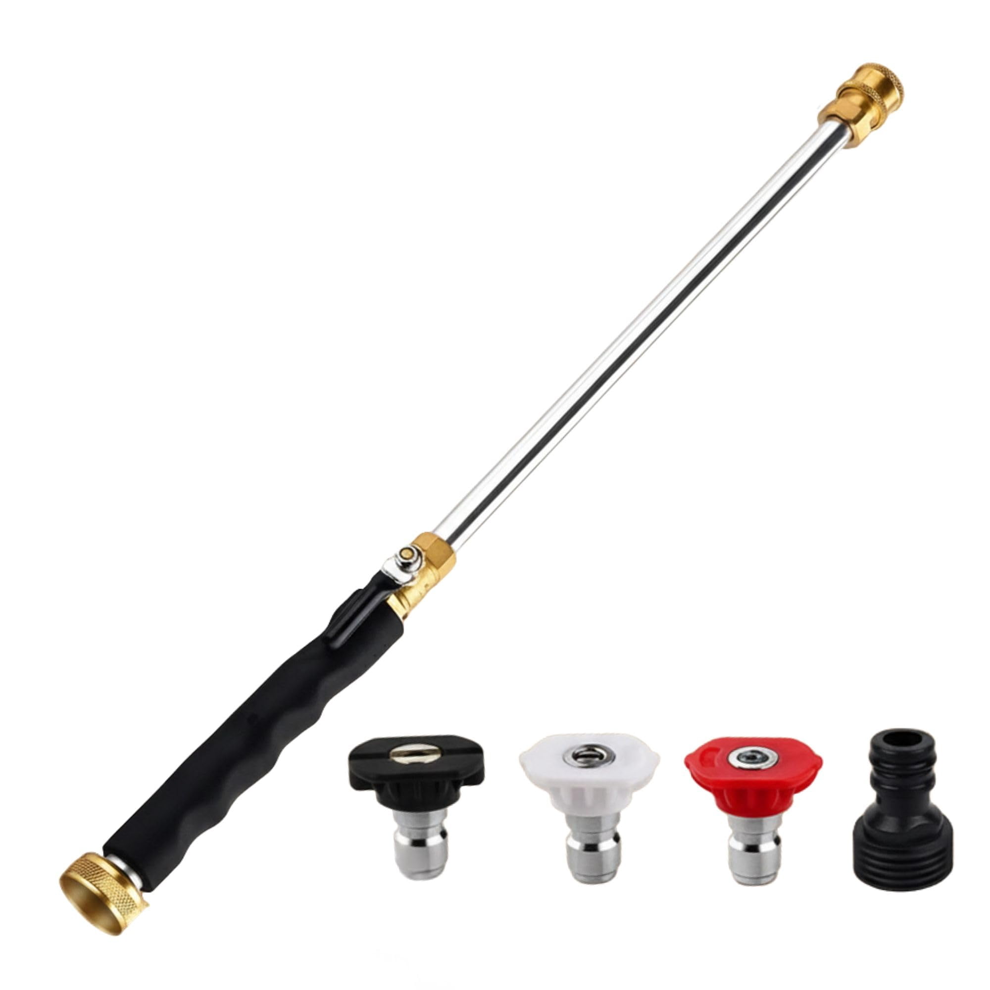 CQCYD Car Wash Water Machine, High Pressure Spray Nozzle Lengthened Wand Car Washing Garden Cleaning Multiple Connectors Portable Hose Attachment Tool