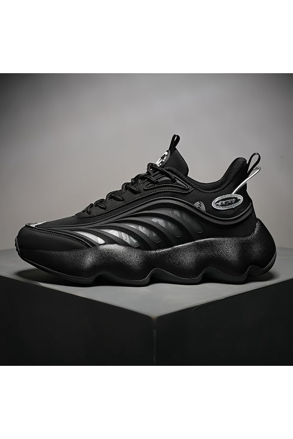 2026| KD&DE Men's Chunky Platform Sneakers Suitable for - Heavy Duty Height Increase Dad Shoes with Upper, MD Sole & Cushioned Insole - Outdoor-Ready Casual Athletic Wear for Year-Round Use (Striped)