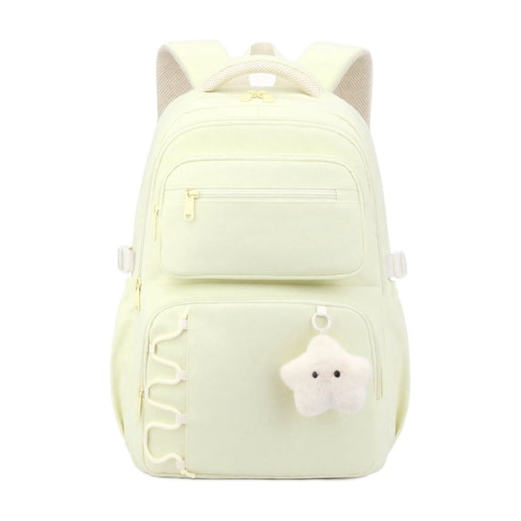 2026 Kids Backpack for Girls Middle School Backpack for Teen Students Solid Kids Bookbag with Star Embroidery, Green