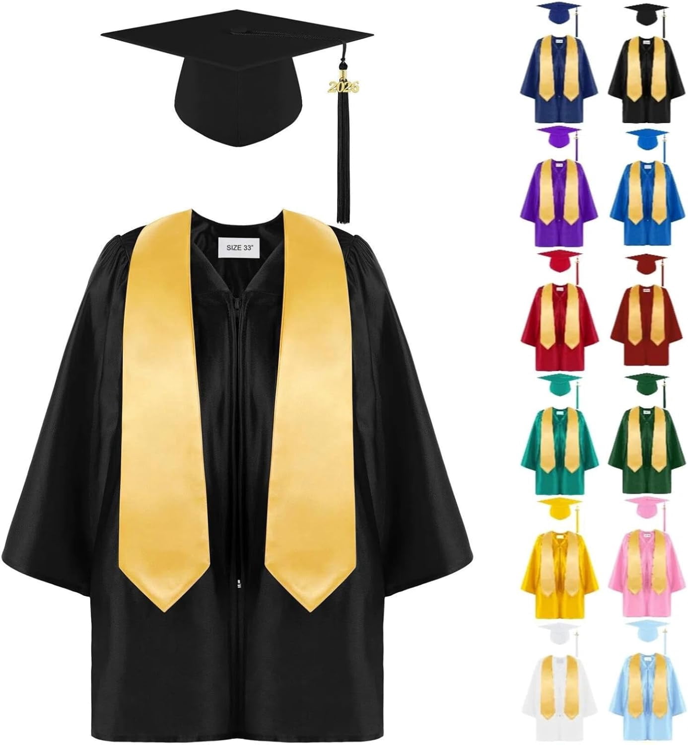2026 Kindergarten & Preschool Shiny Graduation Gown Set – Unisex ...