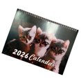 thumbnail image 1 of 2026 Kitten Theme Wall Mounted Monthly Calendar Twin Coil Binding from Jan to Dec For Classroom Home Decoration, 1 of 8