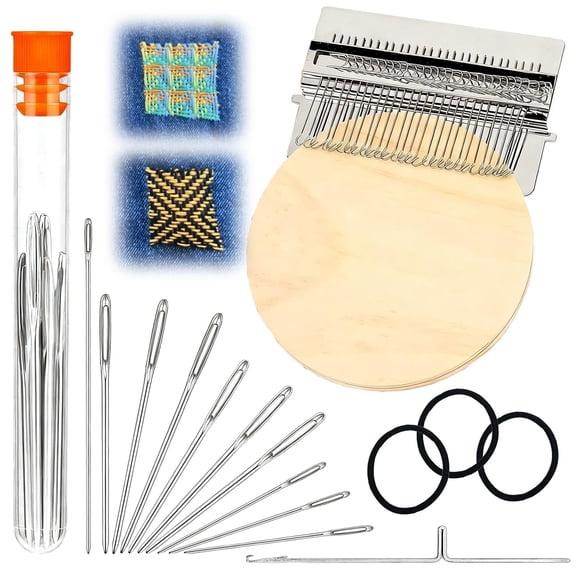 2026 Knit Patch Kit PatchMaker 2.0, Portable Darning Loom for Beginners, Knitpatch Kit for Quickly Mending Jeans,Holes Repair on Socks, Clothes & Jeans, Patchwork Weaving Tool Set,DIY Weaving Art