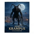 thumbnail image 1 of 2026 Krampus Wall Calendar,Gothic 12-Month Calendar Featuring Dark Folklore Artwork,Large Format with Lined Daily Grids for Planning,Sturdy Binding with Hanging Hook, 1 of 5