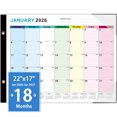 thumbnail image 1 of 2026 Large Desk Calendar and Wall Planner, 18 Months Jan 2026-Jun 2027, 22x17 in Grid for Family Schedule and Office Organization, Desktop Monthly Blotter Pad, 1 of 9
