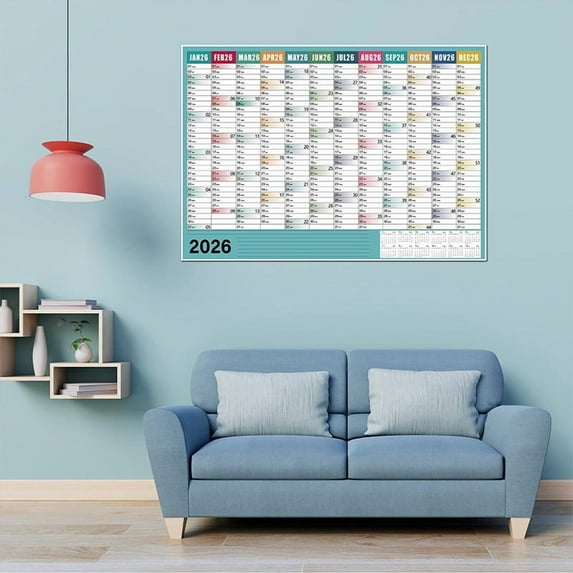2026 Large Wall Calendar - 12-Month Yearly Planner with Stickers, Christmas Gift & 2026 Calender Organization Essential, Academic & Home Office Oversized Scheduling Tool, 20.6*29.21in, White