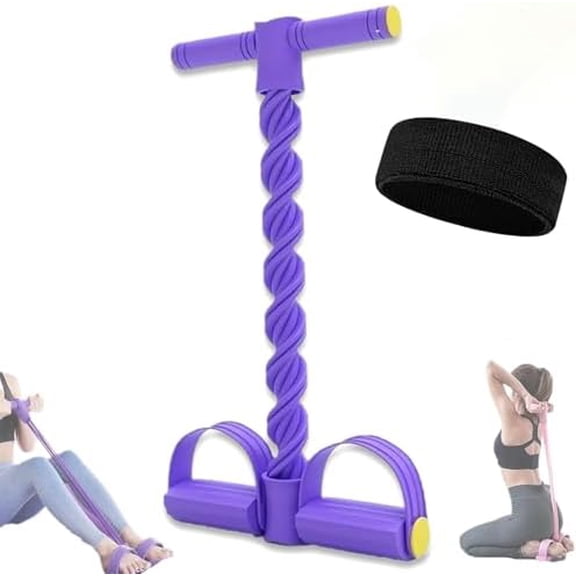 2026 Latest 8-Tube Pedal Resistance Device, Detachable Adjustable Pedal Resistance Device, Multifunction Elastic Pull Yoga Tension Rope for Abdomen/Waist/Arm/Leg