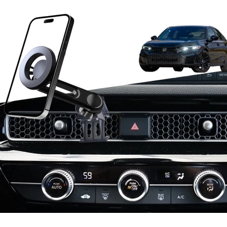 2026 Latest Extension arm for Honda Civic Magnetic Phone Mount Adjustable & Custom Fit 360° Rotation One-Hand Operation 11th Civic Phone Holder 2022-2026 Civic Accessories