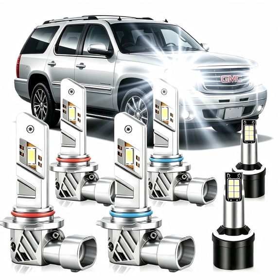2026 Latest LED Headlight Bulbs Fits for GMC K1500 1999,9005 High Beam 9006 Low Beam 880 Fog Light,Super Bright Replacement for Cars,Trucks, Motorcycles,Plug and Play