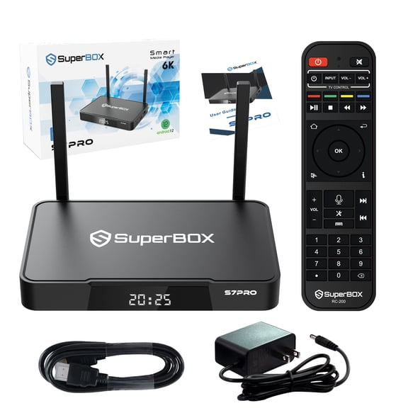 2026 Latest S7 Pro Super Box With 4G RAM 32G ROM,Phone Support,With Easy Setup Guide,with Voice Remote Control,7Days Time Shift