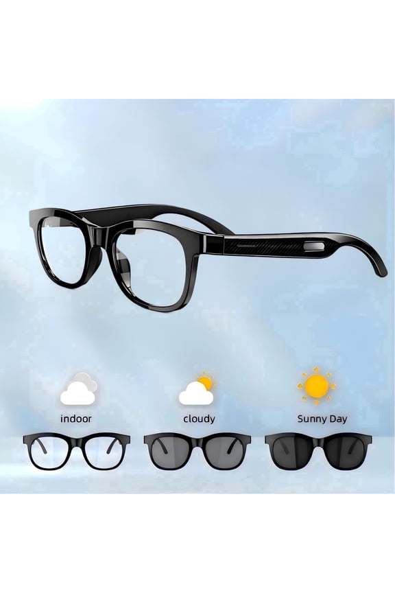 Smart Audio Glasses with Bluetooth FM Radio, Open-Ear Speakers, Music & Hands-Free Calls,Built in FM Radio , Lightweight Wearable Tech Glasses for Men & Women