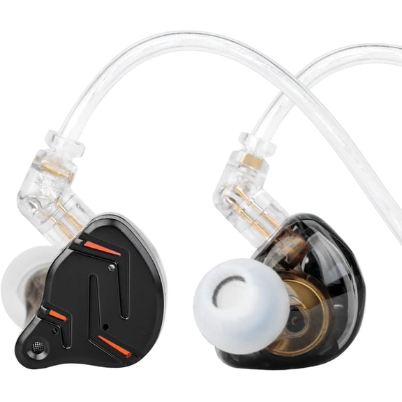 2026 Latest ZST PRO X in Ear Monitor Headphone, 1BA 1DD Hybrid Driver Wired Gaming Earbuds Deep Bass Sound Ear buds HiFi IEM for Gaming Music Video Singer Musician Drummer (without mic, Black Gold)