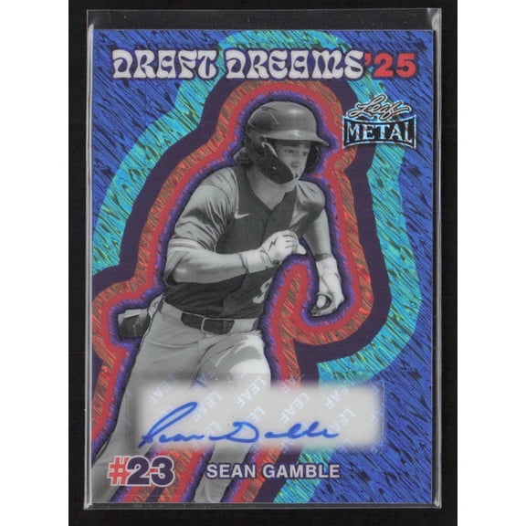 2026 Leaf Metal Draft Dreams Sean Gamble #DA-SG1 Blue Wave /5
