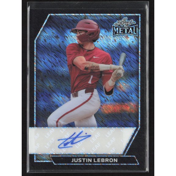 2026 Leaf Metal Justin Lebron #BA-JL1 Blue Wave /2