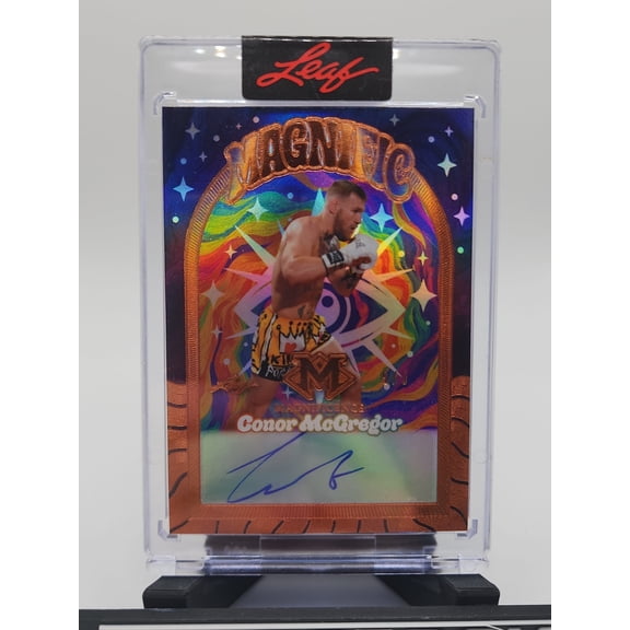 2026 Leaf UFC Conor McGregor Autographed Serial Numbered Label Sticker Leaf Near Mint Card Autographed Mixed Martial Arts (MMA) Card