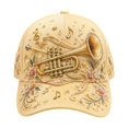 thumbnail image 1 of 2026 Limited Edition 3D Musical Instrument Embroidered Cap, Adjustable Cotton Baseball Cap Hat, 1 of 4
