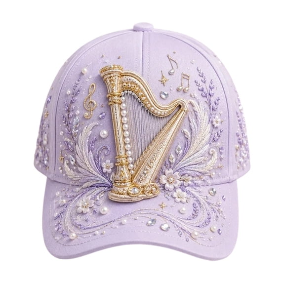 2026 Limited Edition 3D Musical Instrument Embroidered Cap, Adjustable Cotton Baseball Cap Hat