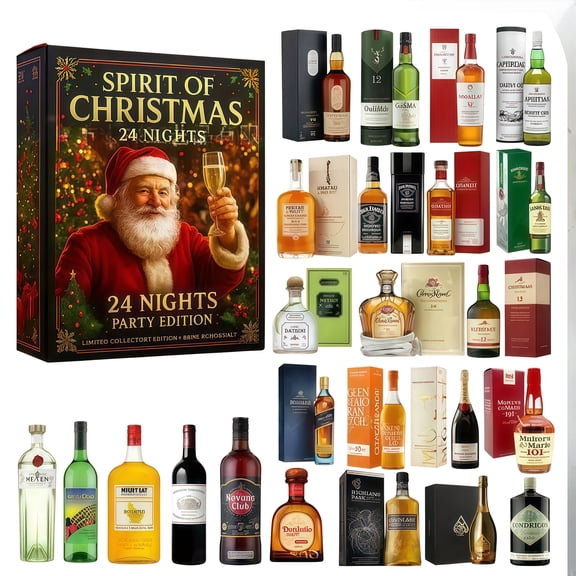 2026 Limited Edition Alcohol-Themed 24-Day Adult Advent Calendar — Holiday Countdown Gift Box