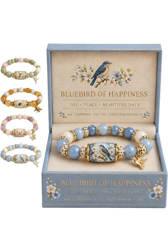 2026 Limited Edition Hummingbird Bracelets for Women, Blessing Birds Bracelet with Gift Box, Inspirational Hummingbird Strength Beaded Bracelets, Spring Blessings Jewelry for Women