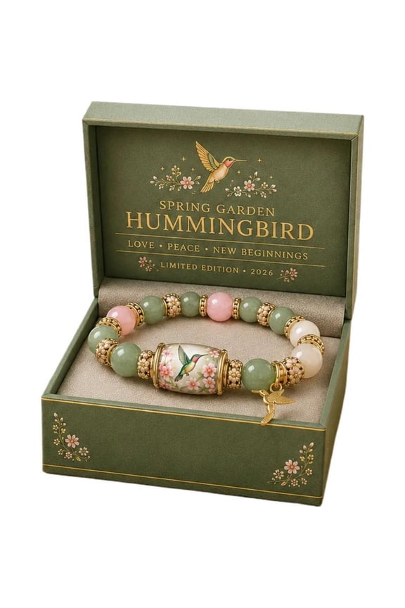 2026 Limited Edition Hummingbird Bracelets for Women, Blessing Birds Bracelet with Gift Box, Inspirational Hummingbird Strength Beaded Bracelets, Spring Blessings Jewelry for Women