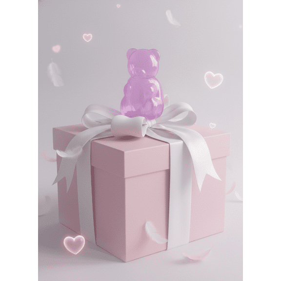 2026 Limited Edition Red Gummy Bear Plastic Container - 16 Inch Extra Large Candy and Gift Storage Jar for Valentine's Day Celebrations, Party Decor and Festive Home Accents