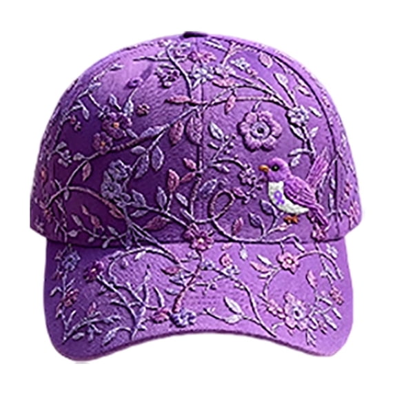 2026 Limited Garden Floral Bird Print Baseball Cap Light Breath Adjustable Unisex Outdoor Sun Hat