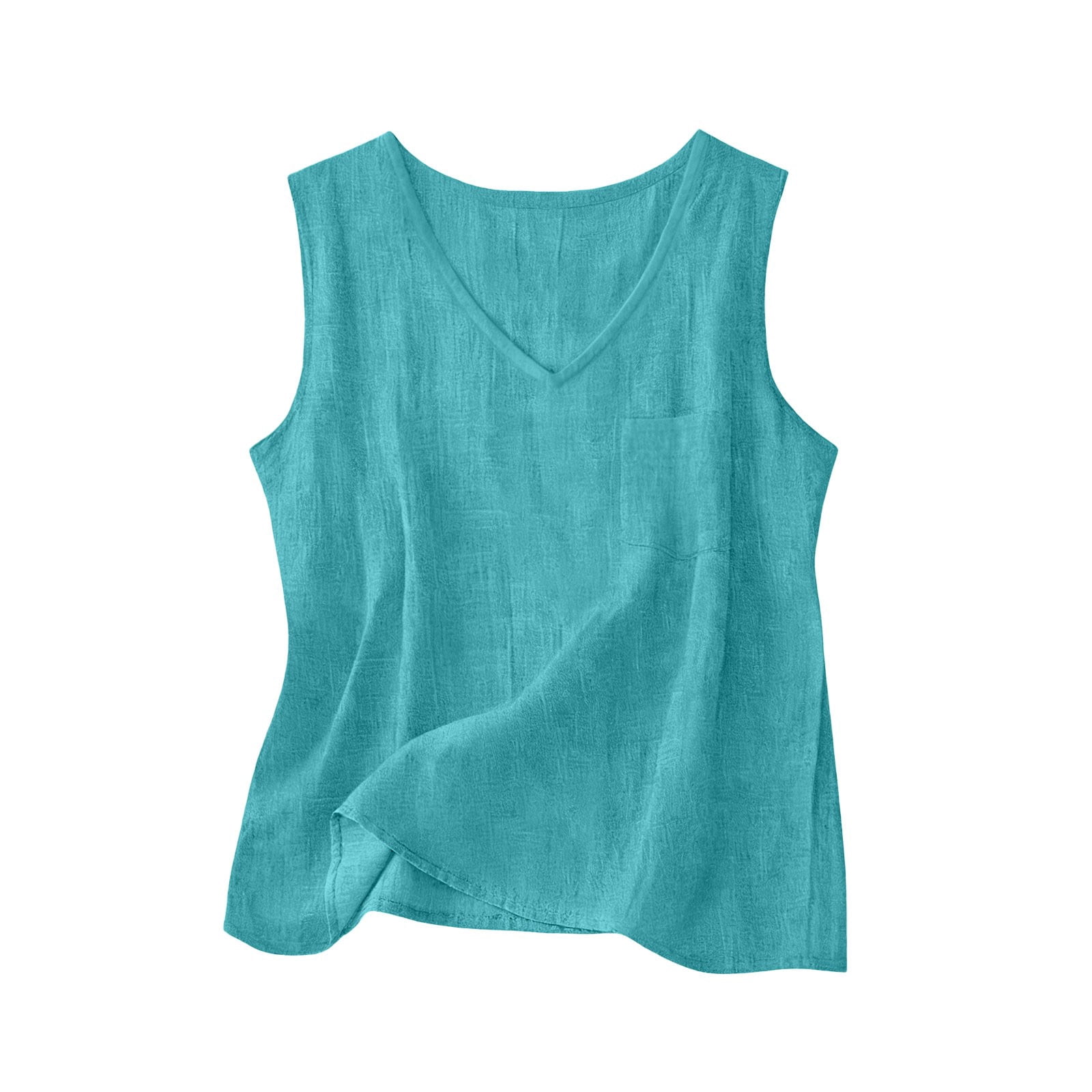 2026 Linen Tank Tops for Women Casual Loose V-Neck Camisole Sleeveless ...